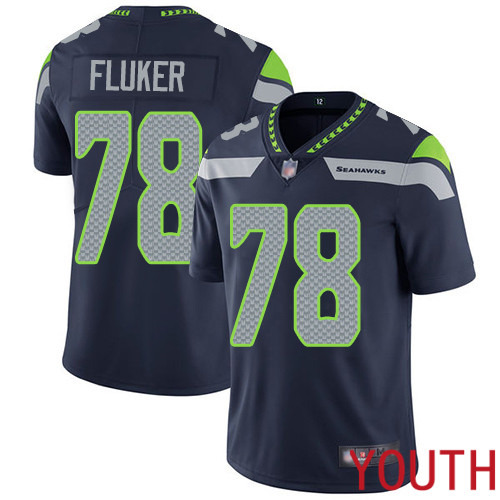Seattle Seahawks Limited Navy Blue Youth D.J. Fluker Home Jersey NFL Football #78 Vapor Untouchable